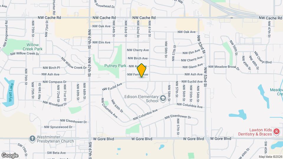 6111 NW Euclid Ave Map and Location Details