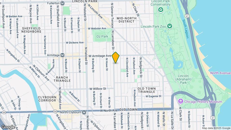 1917 N Larrabee St Mapa y Detalles de la Ubicación