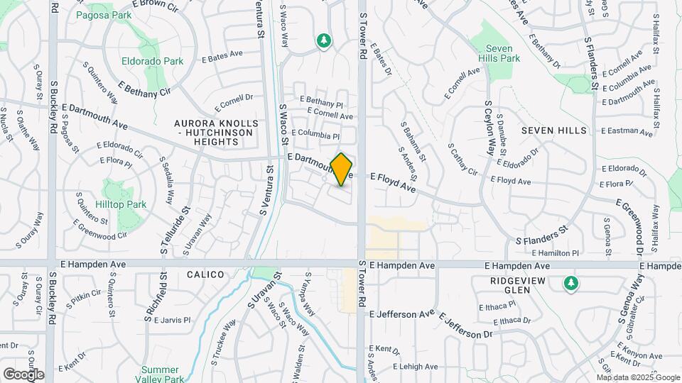 18388 E Eldorado Pl Map and Location Details