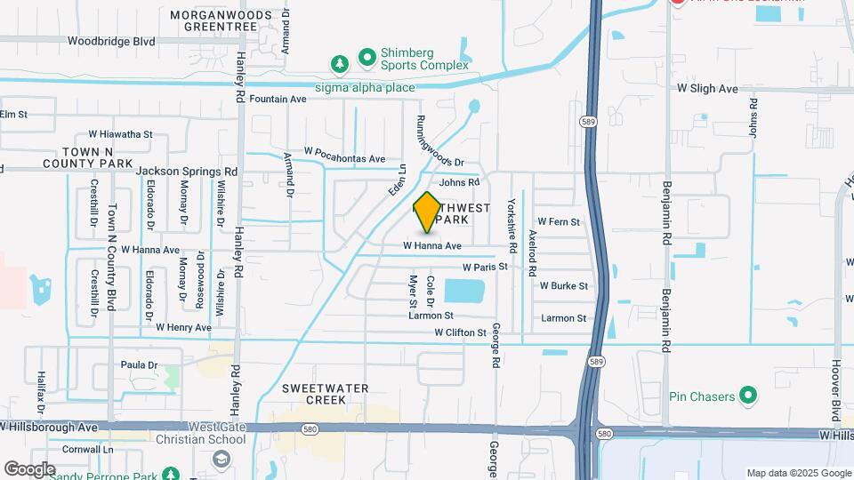 6533 W Hanna Ave Map and Location Details