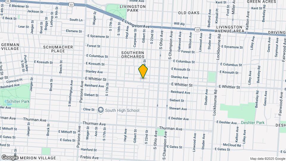 840-840 E Whittier St Map and Location Details