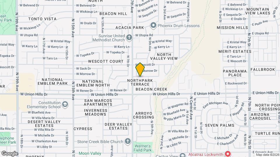 607 W Rosemonte Dr Map and Location Details