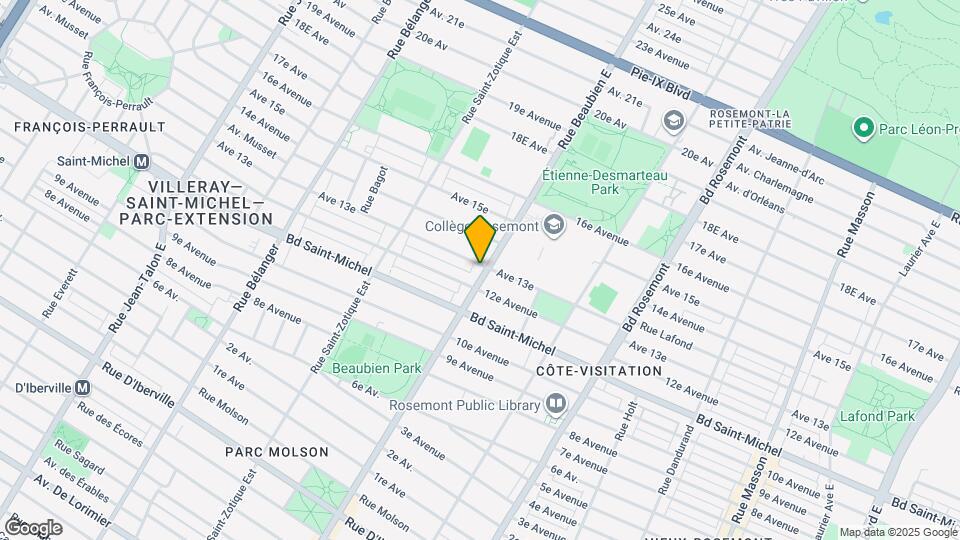 3387-3397 Beaubien Rue E Map and Location Details