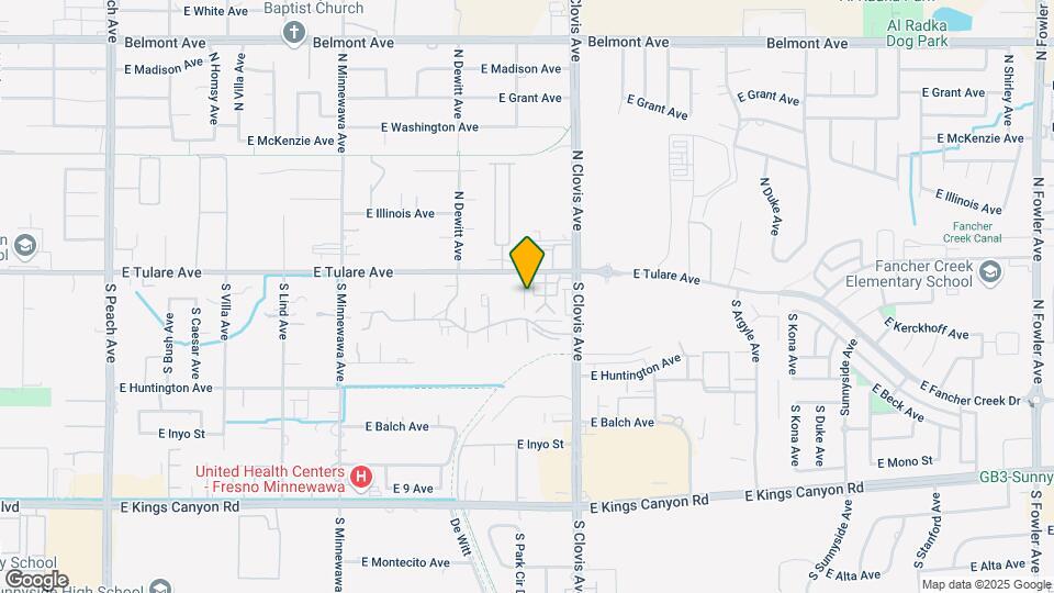 East Tulare Apartments Map and Location Details