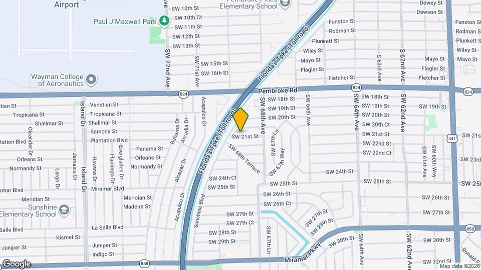 6863 SW 21st St Map and Location Details