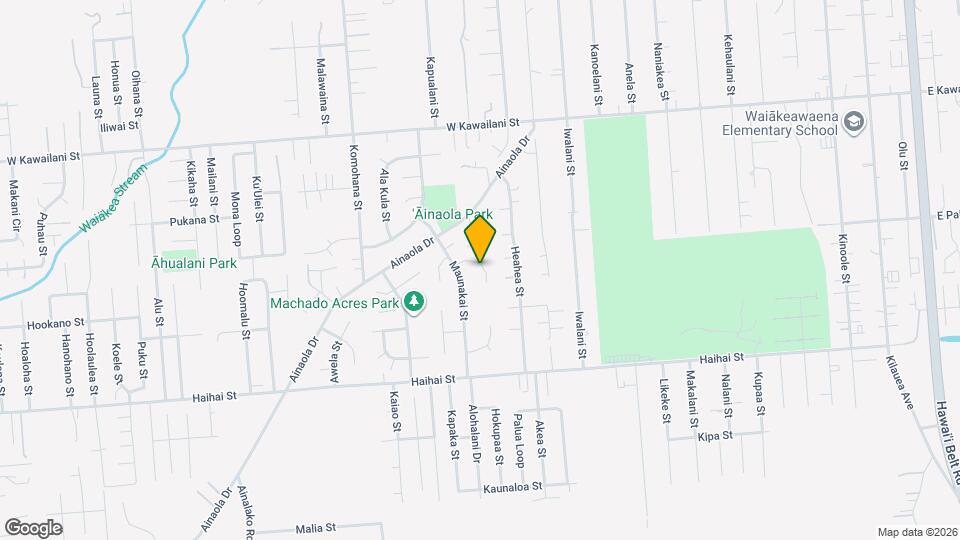 1594 Kaunala Pl Mapa y Detalles de la Ubicación