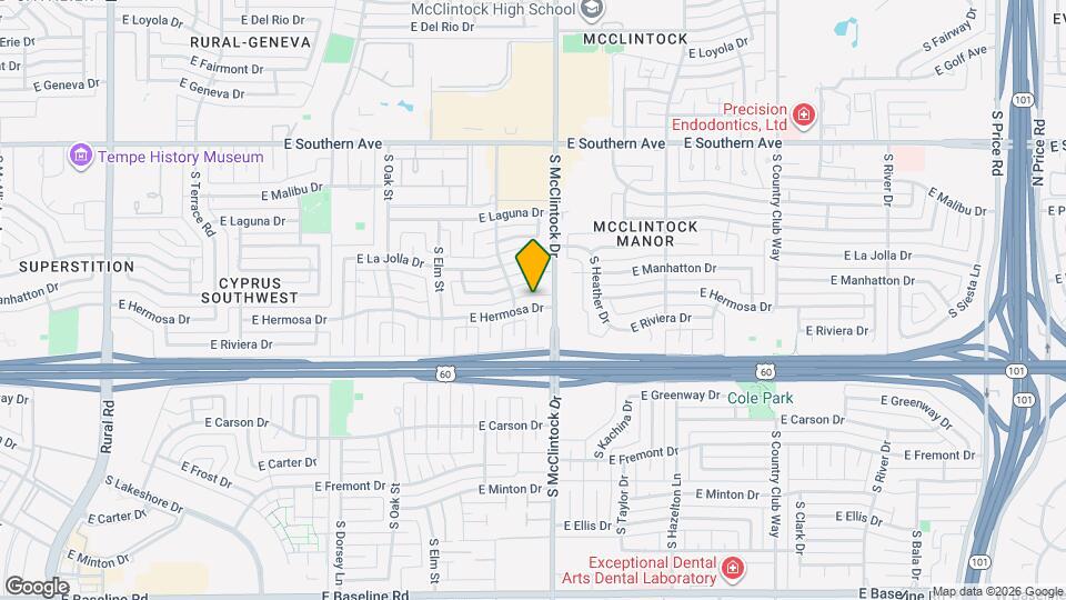 1720 E Hermosa Dr Map and Location Details