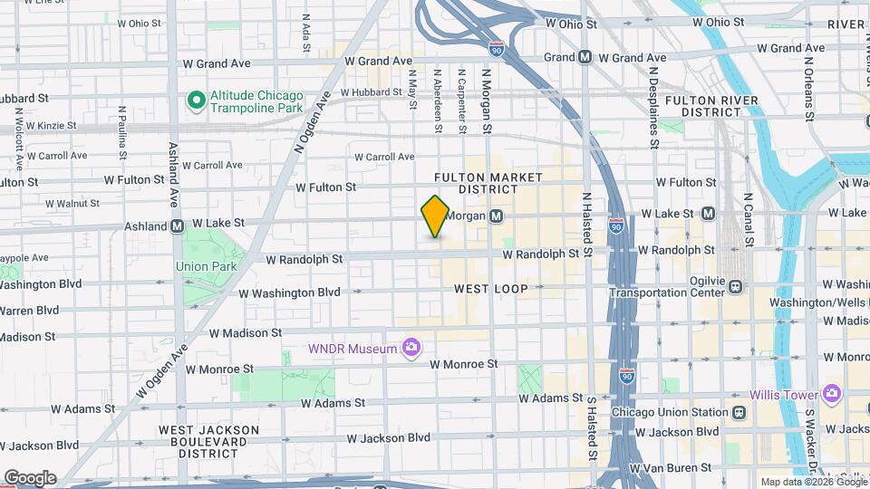 1100 W Randolph St Map and Location Details