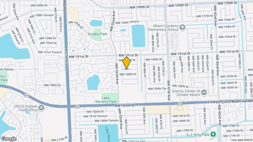 5020 NW 188th Terrace Map and Location Details