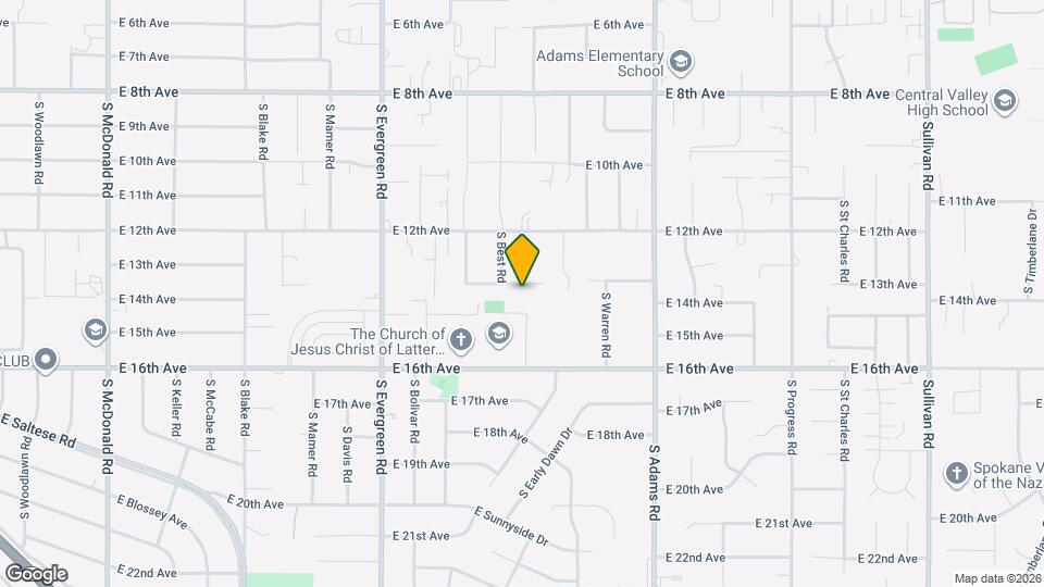 14302 E 13th Ave Map and Location Details