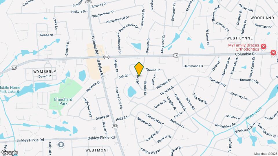 210 Hillbrook Dr Map and Location Details