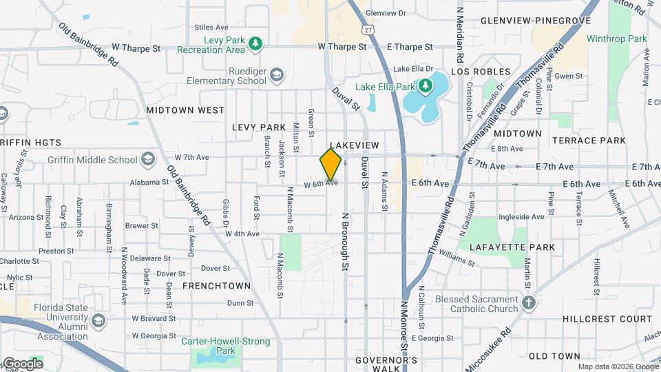 323 W 6th Ave Map and Location Details