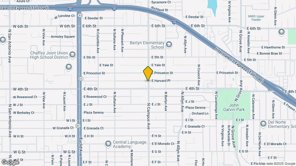 1135 N Campus Ave Map and Location Details