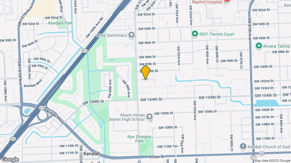 9580 SW 101st Terrace Map and Location Details