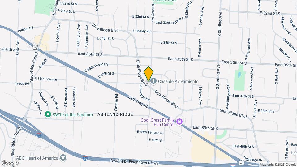 3611 Blue Ridge Blvd Map and Location Details