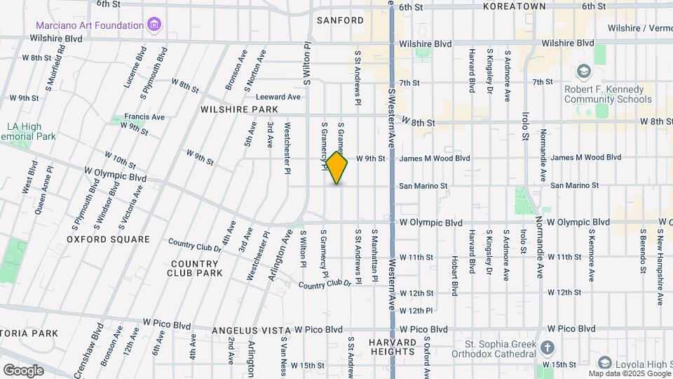 943 S Gramercy Dr Map and Location Details