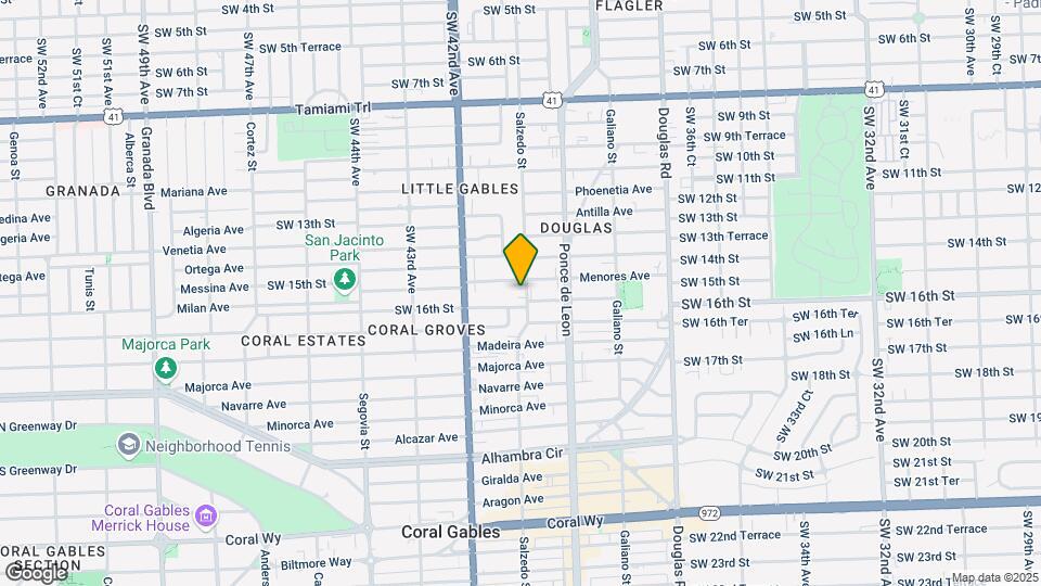 1510 Salzedo St Map and Location Details