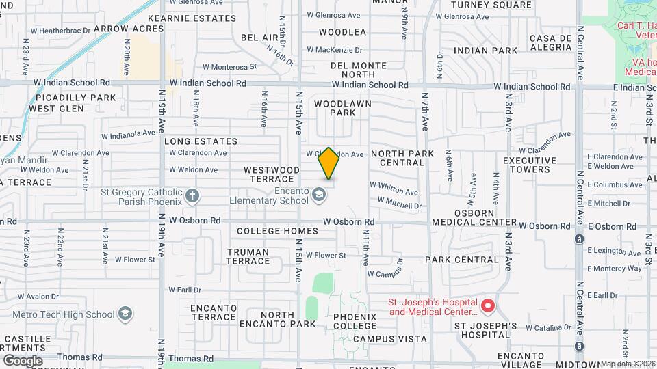 1308 W Whitton Ave Map and Location Details