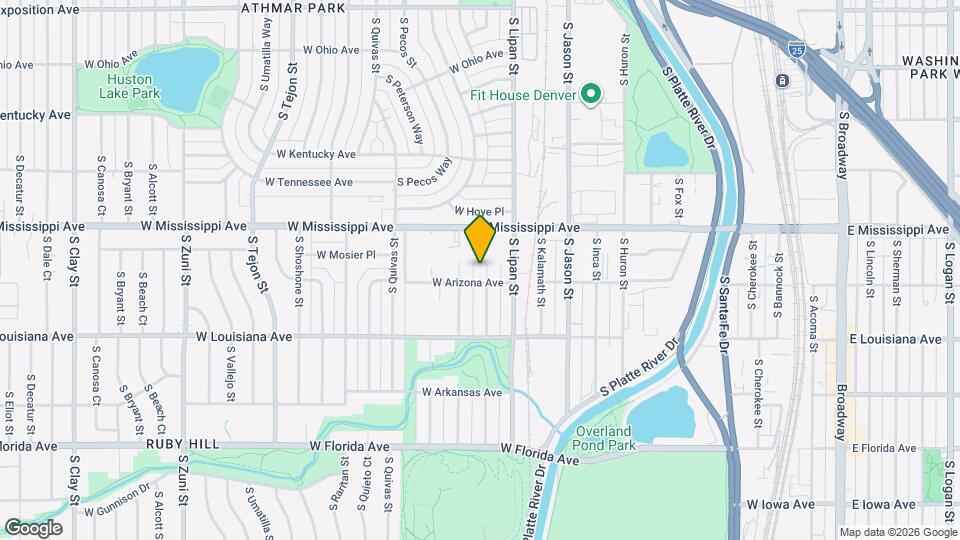 1175 South Mariposa Street Map and Location Details