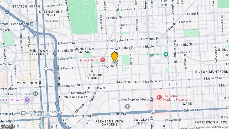 1228 E Eager St Map and Location Details