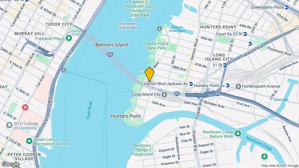 Hunter's Point South Crossing Map and Location Details