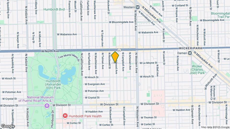 1456-1458 N Maplewood Ave Map and Location Details