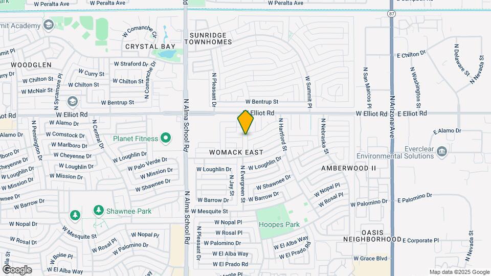 2811 N Evergreen St Map and Location Details