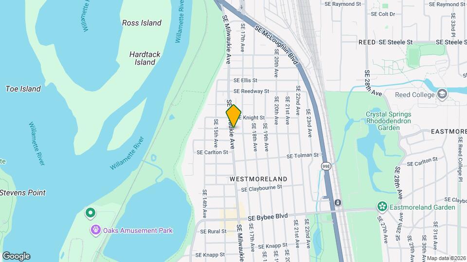 1605 SE Yukon St, Unit B Map and Location Details