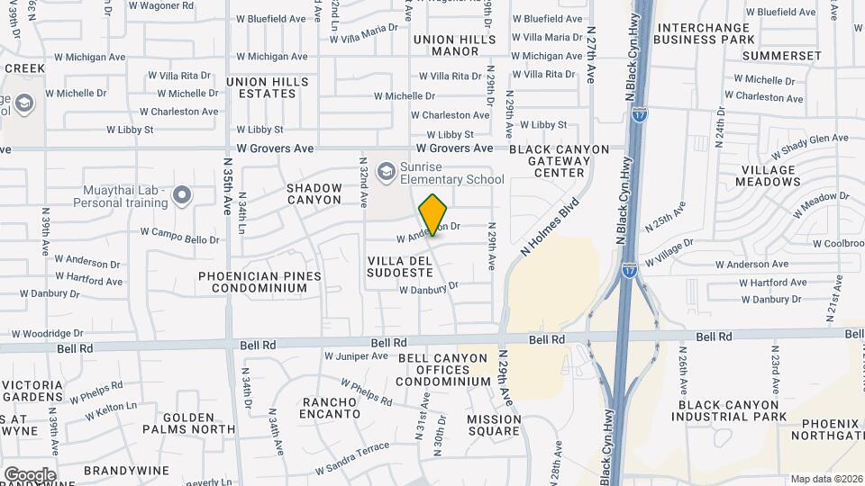 3020 W Hartford Dr Mapa y Detalles de la Ubicación