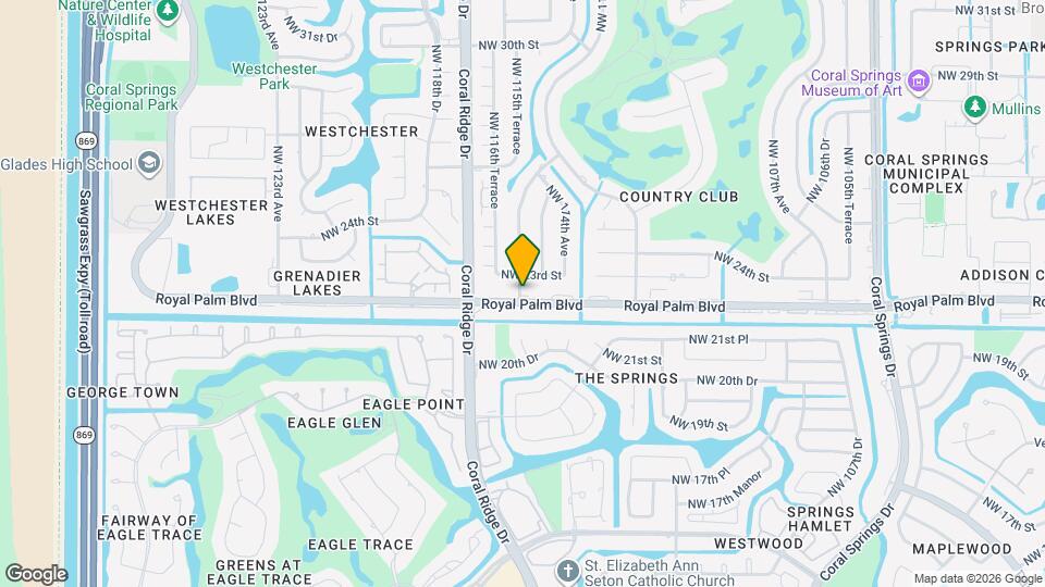 11559 Royal Palm Blvd Map and Location Details