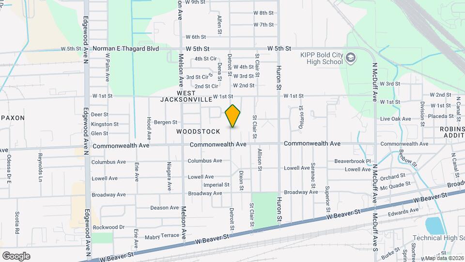 1037 Detroit St Map and Location Details