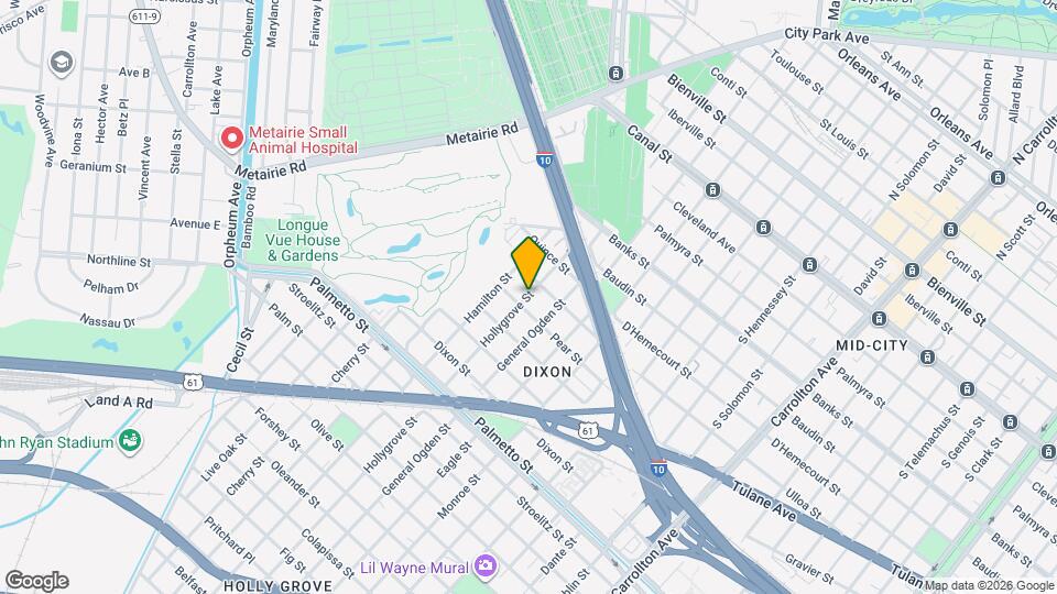 4235 Hollygrove St Map and Location Details