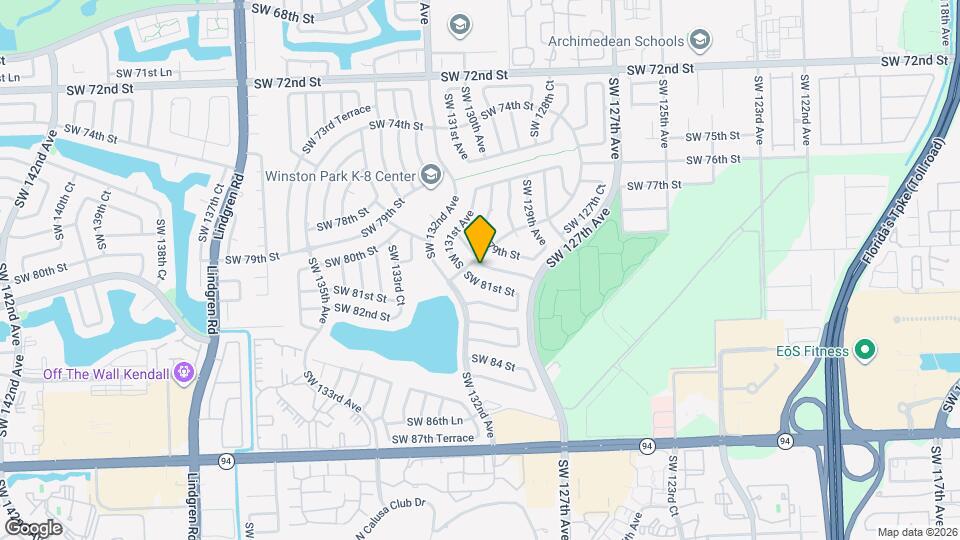 13030 SW 80th St Map and Location Details