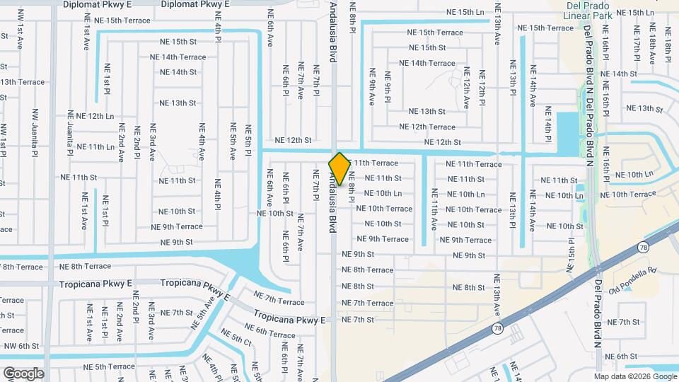 1027 Andalusia Blvd Map and Location Details