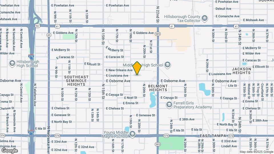 1911 E Louisiana Ave Mapa y Detalles de la Ubicación
