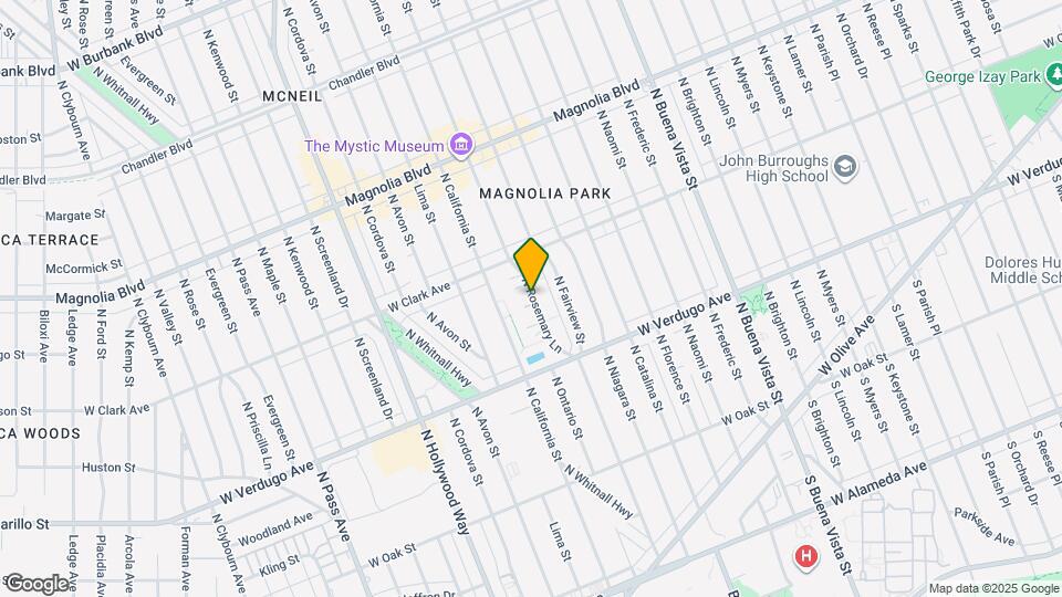 607 N Rosemary Ln Map and Location Details