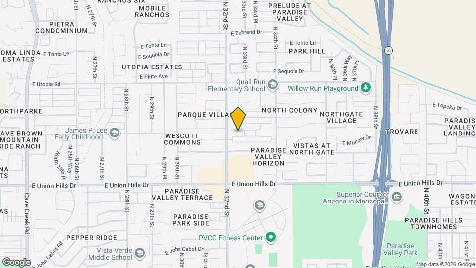 3214 E Siesta Ln Map and Location Details