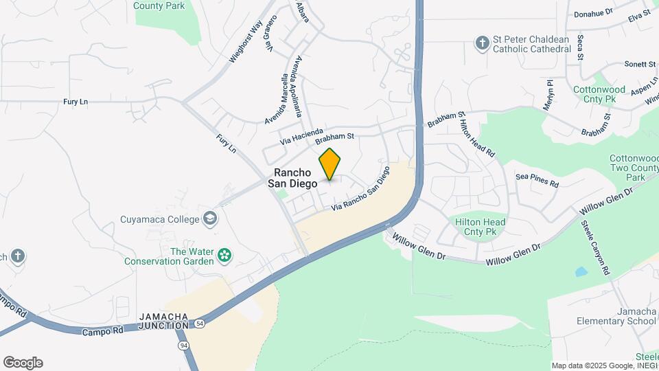 11410 Via Rancho San Diego Map and Location Details