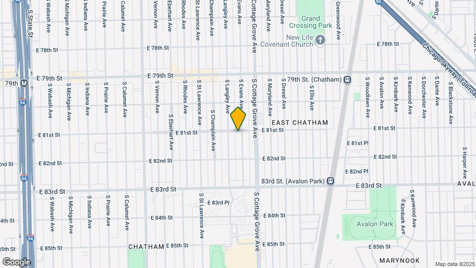 8100 S Evans Ave Mapa y Detalles de la Ubicación