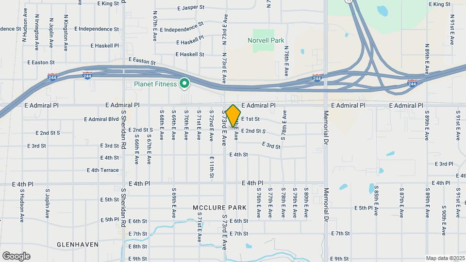 204 S 74th E Ave Map and Location Details