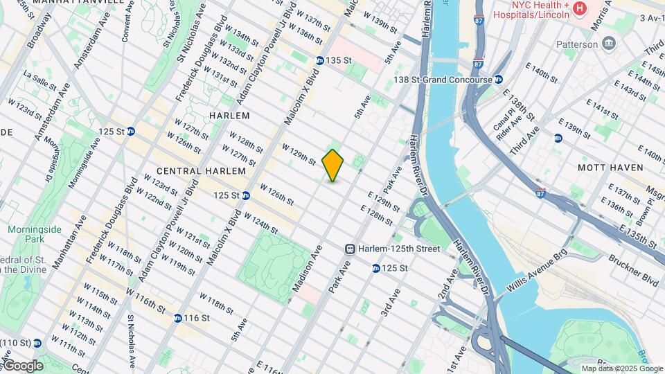 East Harlem / Metro North / 4, 5 & 6 train Map and Location Details
