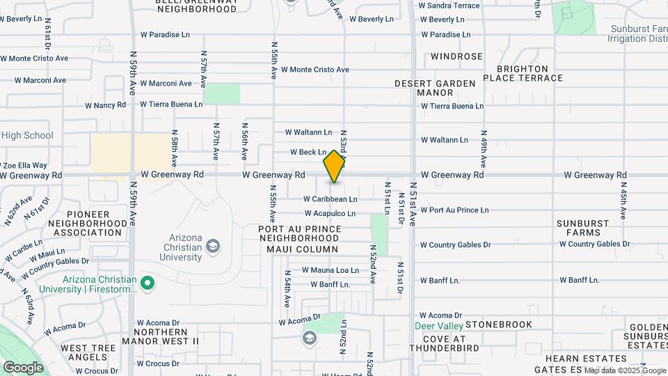 15253 N 53rd Ave Map and Location Details