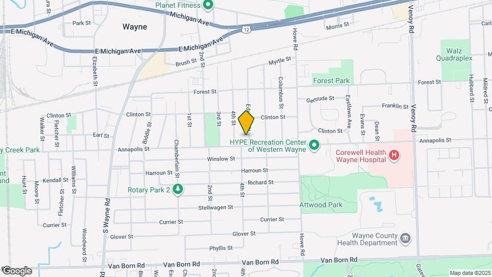 4544 Edmund St Map and Location Details