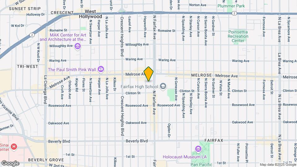 636 N Hayworth Ave Mapa y Detalles de la Ubicación