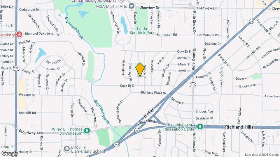 3612 Dawn Dr Map and Location Details