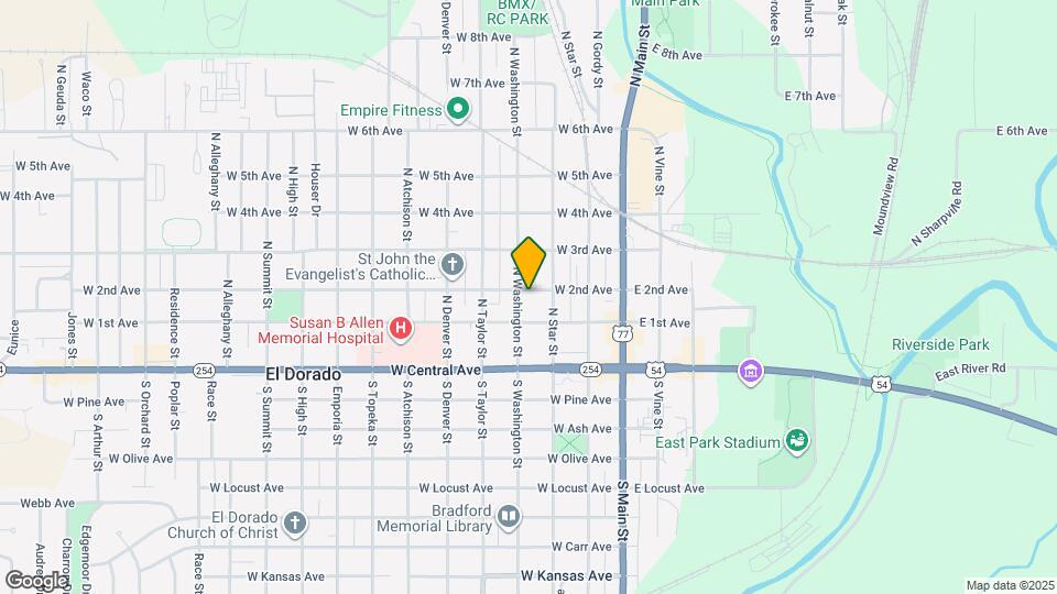 222 N Washington St Map and Location Details