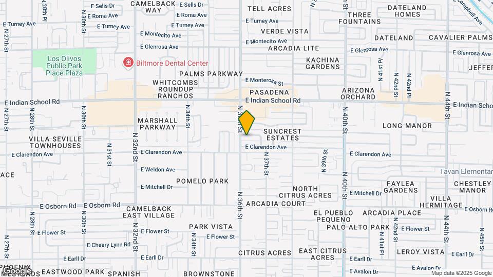 3609 E Fairmount Ave Map and Location Details