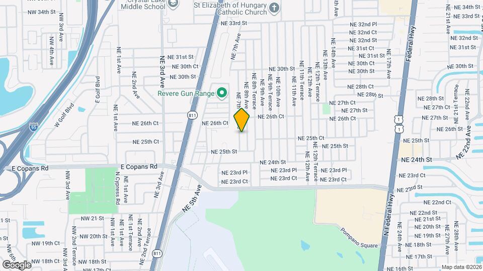 2550 NE 7th Terrace Map and Location Details