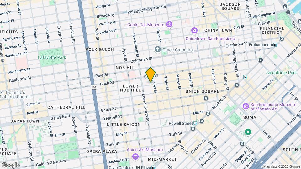 832 Sutter St Map and Location Details