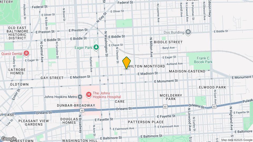 821 N Collington Ave Map and Location Details